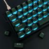 114 Keys Emerald Doule Shot PBT Keycaps Translucent Pudding Keycaps RGB Backlit OEM Profile for Gaming Keyboard MX Switches