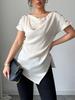 Europe & America Off-Shoulder Women's Wide Collar Shirt: Sexy, Casual, Comfortable Top
