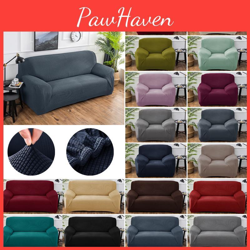 Weicher und strapazierfähiger Stretch-Hussenbezug für Heimstuhl, Sofa für 1/2/3/4 Sitzer Couchschutz