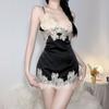 Sex underwear private house lace sexy straps seduction split halter suspenders women's loungewear set