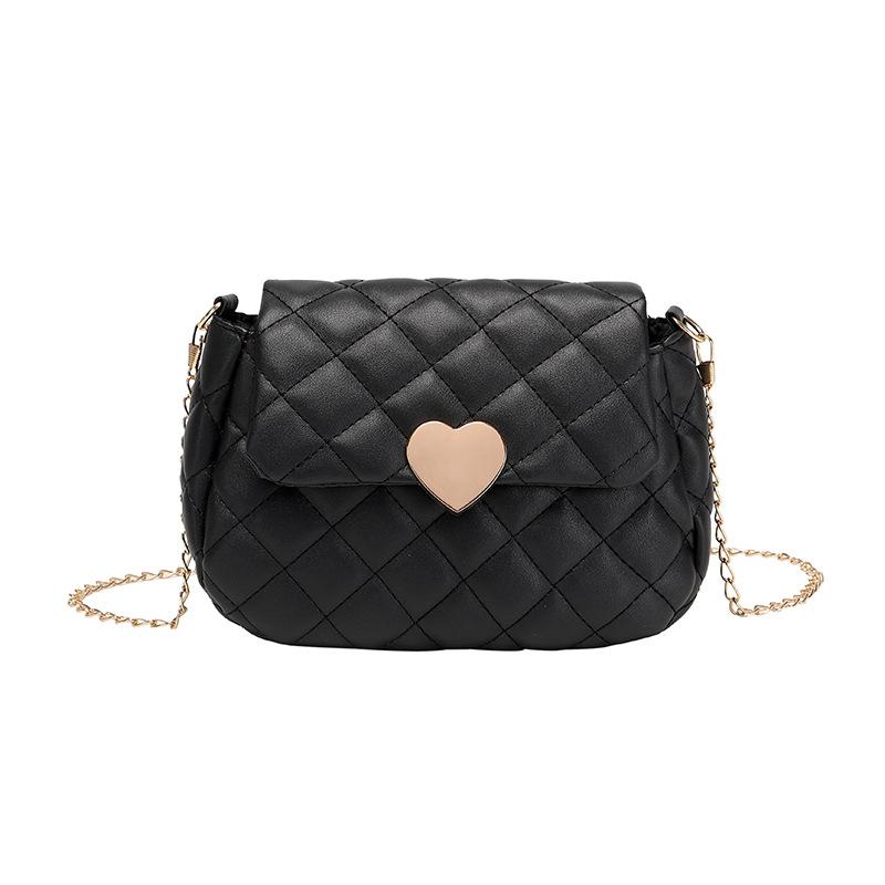 Heart-shaped embroidery bag 2025ladies bag women's bag women's casual versatile mobile phone bag diamond shoulder bag