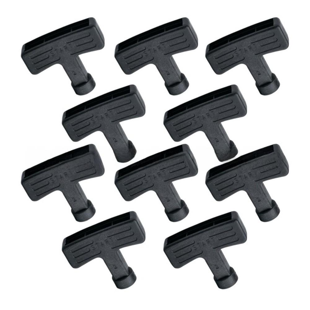 Black Starter Handle Replacement Starter Handle For Engines Replacement Handle Fits 188F 190F Engines 8mm Installation Aperture 2pcs