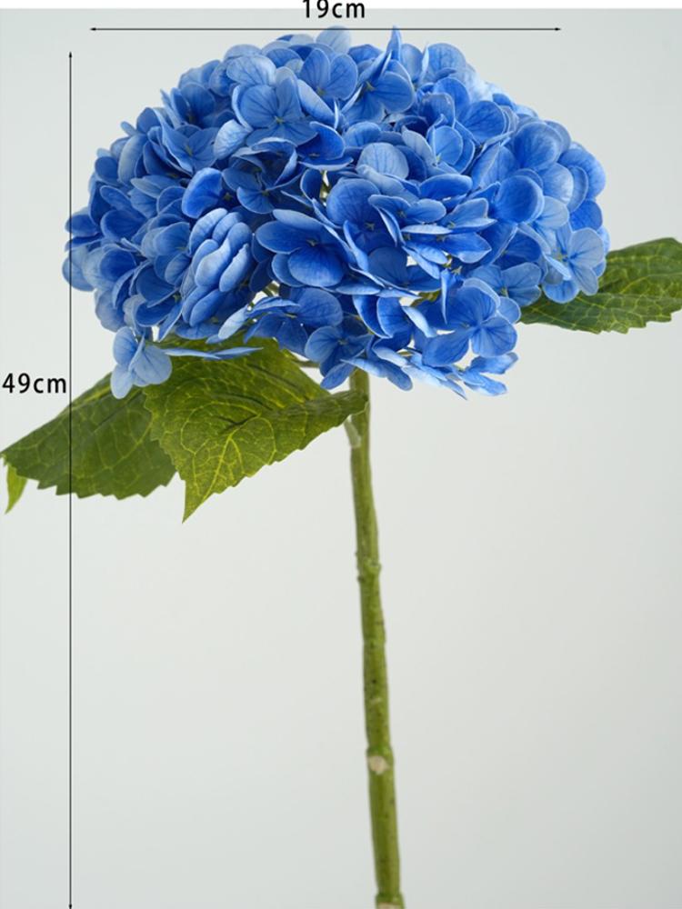 Blaue künstliche Hortensienblüten Echte Haptik Künstliche Hortensienzweige Dekoration Hochzeitsstrauß Blumengesteck