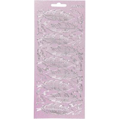 Stickers - Leaves and Nature - Pink and Silver - 1 Pc - Mixed - Adult