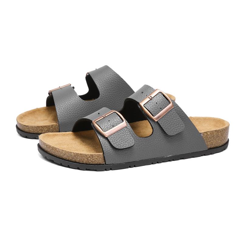 Fashion New Flat Slippers Men's Slippers Luxury Indoor Bottom Non Slip Cork Slippers Male Beach Outdoor Home Flip Flops Sandals