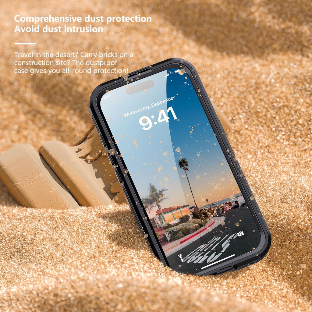 REDPEPPER For iPhone 17 IP68 Waterproof Case Clear Back Phone Cover Compatible with MagSafe