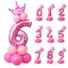 Number 32" Foil Balloon 09 Figure Child Birthday Wedding Party Decor Bluepink