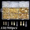 150/900PCS Female Male Spade Wire Butt Connectors Lugs Battery Starter Cable Splice Electrical Crimp Terminals Kit Assortment
