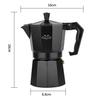 MERMOO YILAN Espresso kávovar Direct Fire 6 šálků 300 ml Černá moka konvička hliníkový kávovar Venkovní kávovar na espresso