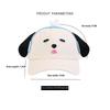 1Pcs Cute Embroidered Dog Baseball Cap Breathable Korean Style Cartoon Sun Hat Sunscreen Y2k Peaked Cap Mountaineering Hat