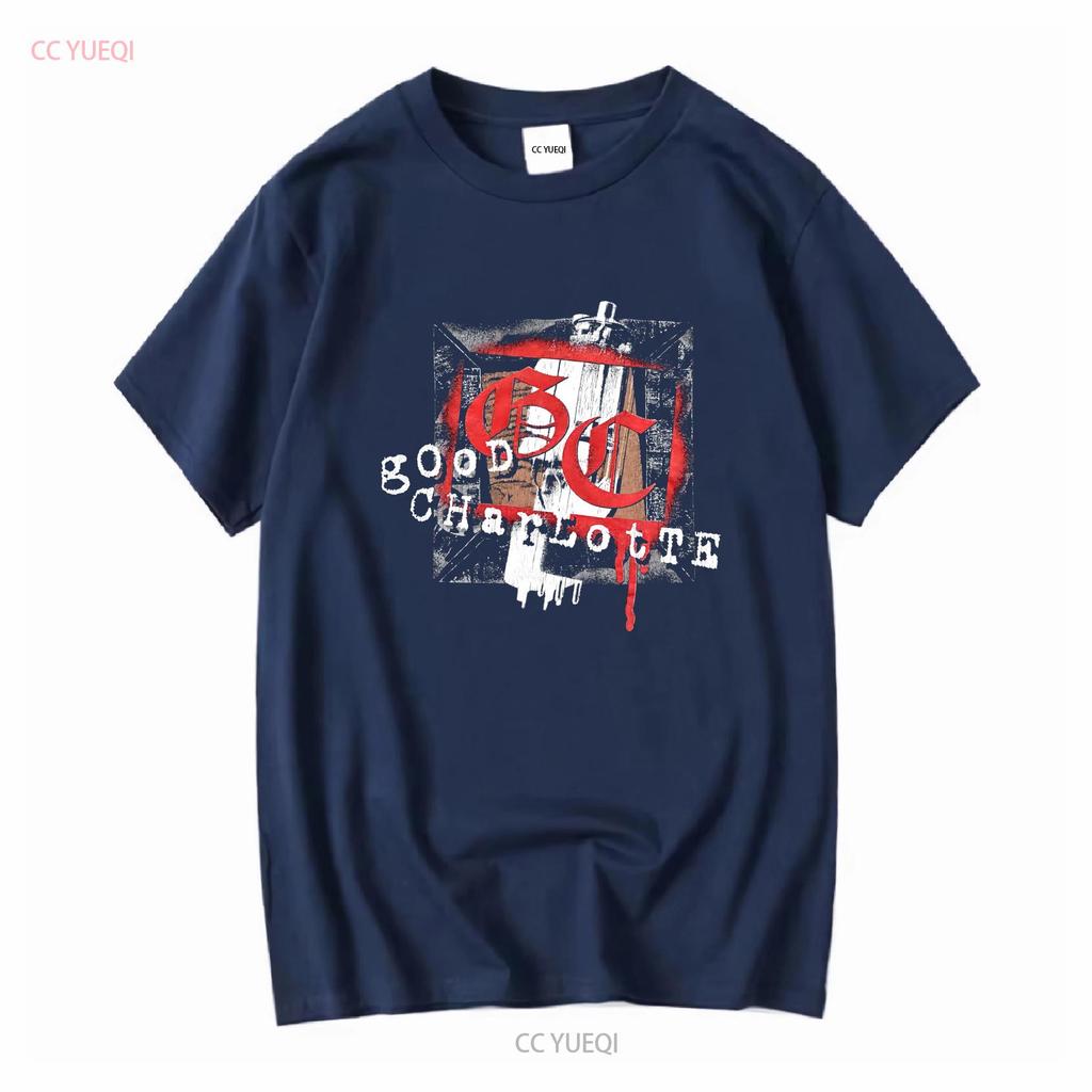 Vintage GOOD CHARLOTTE band tee punk rock long or short sleeves vintage Washed Soft graphic streetwear Breathable Stylish homme