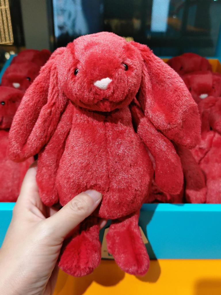 New Snow Rabbit Gemstone Plush Doll Gooseberry Green Blue Red Bonnie Rabbit Collectible Stuffed Animal