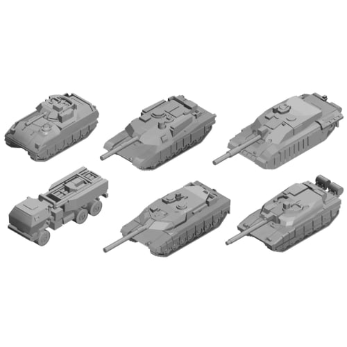 Pit Road 1/700 MI Series World Modern Tanks Set 1 Plastic Model MI09 (Tank)