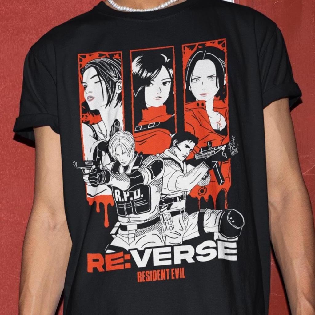 Resident Evil ReVerse Shirt, Leon Kennedy Ada Wong Jill Valentine Claire Redfield Chris Tee