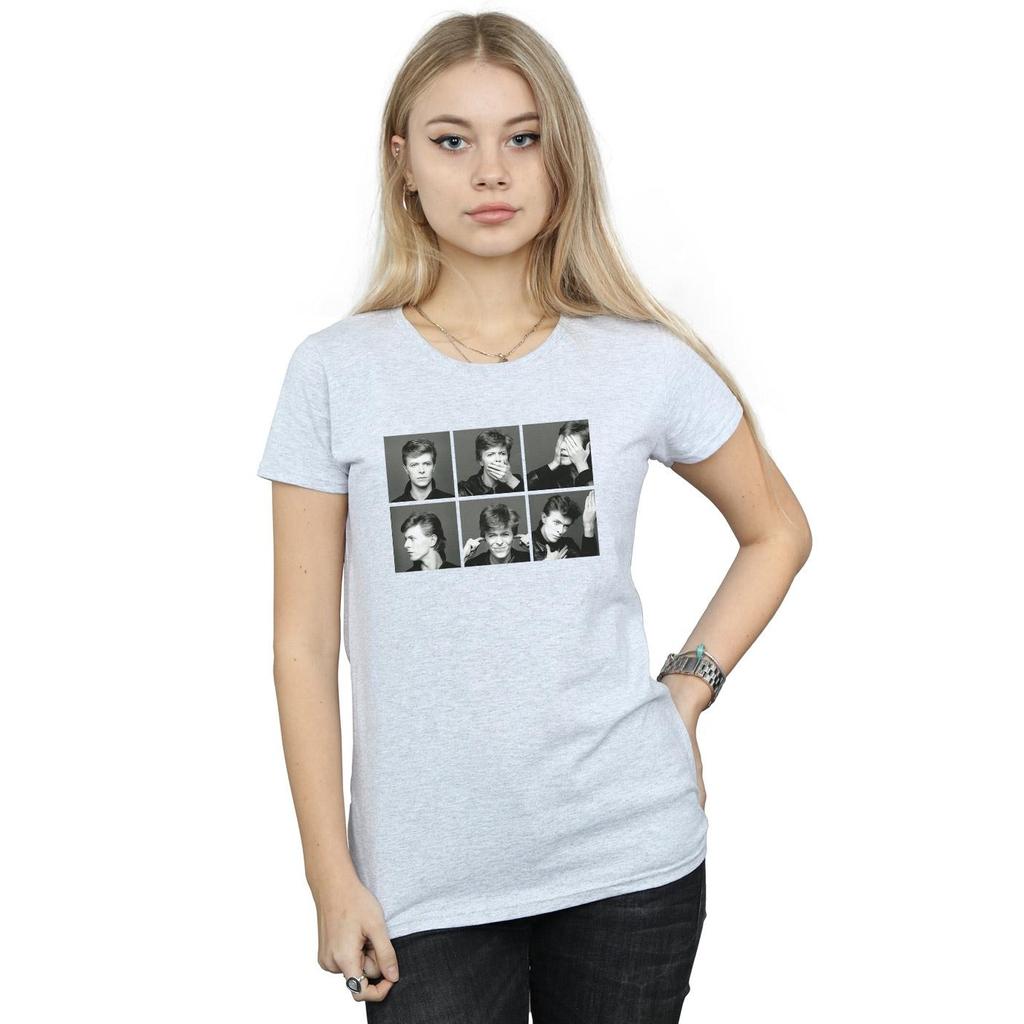 David Bowie Womens/Ladies Photo Collage Cotton T-Shirt