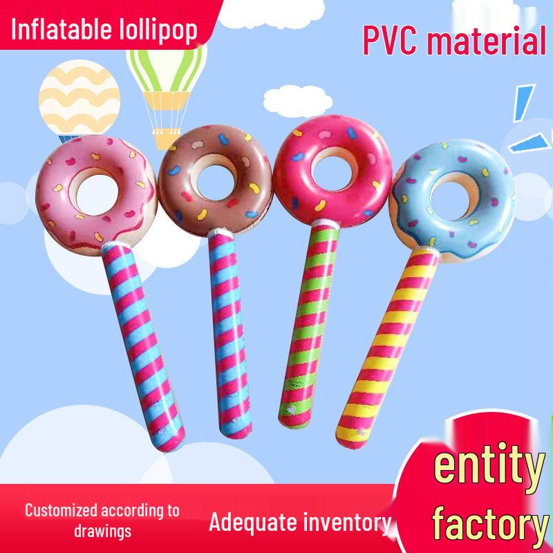 

Children s Inflatable Donut Lollipop Toy - Birthday & Party Decoration Prop