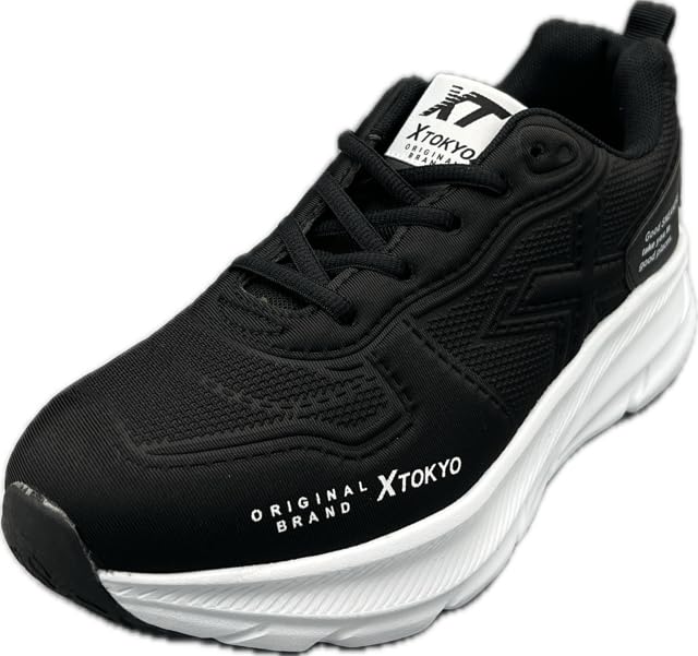 

Thick for and Simple Size cm X-Tokyo Men s Sneakers, Sole, Non-Slip, Sports, Running, Walking, Design, XT2061-01, 28.0 чёрный