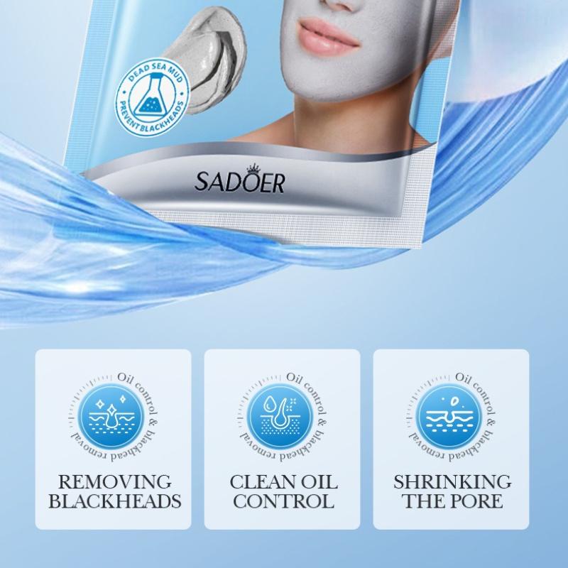 3pcs Mud Cleansing Mask SADOER Deep Cleansing Blackhead Removal Mask