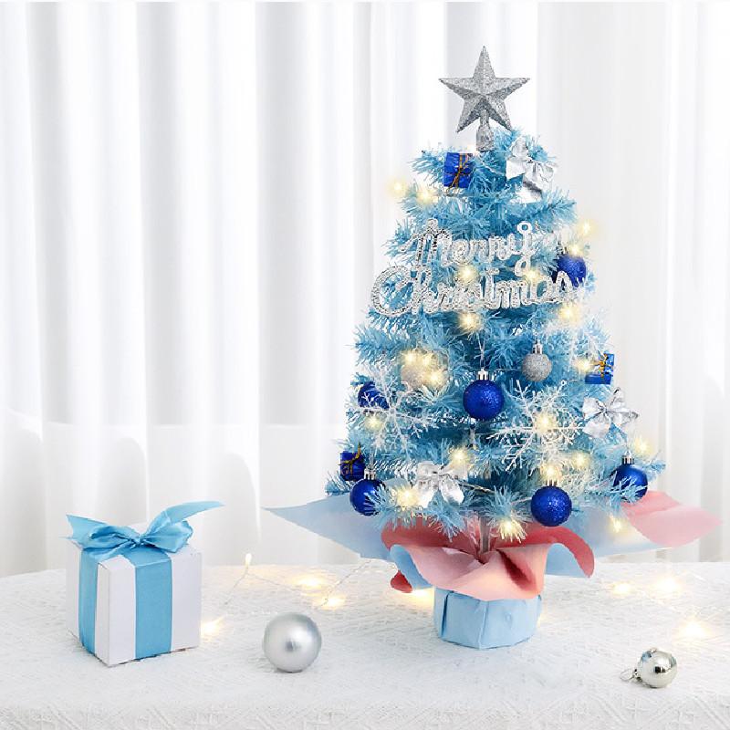 Mini Christmas Tree 45cm And 60cm Blue Tabletop Decorations Perfect For Festive Homes