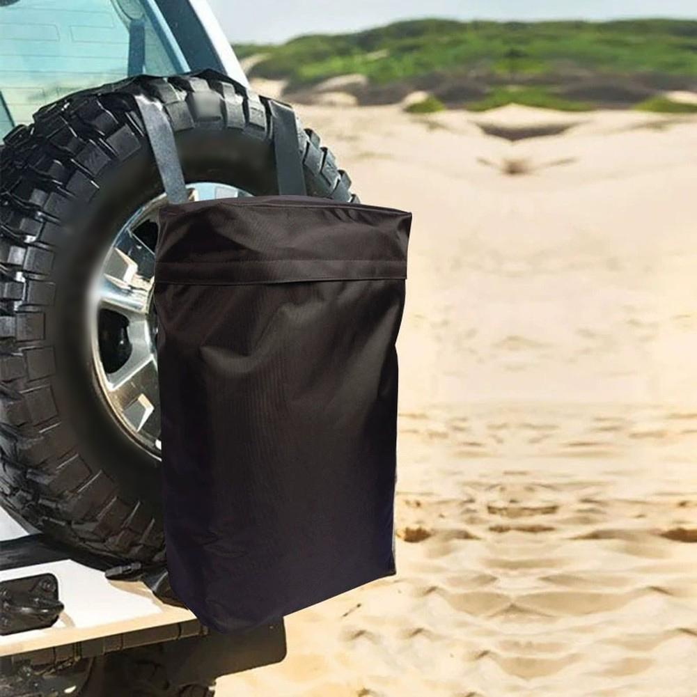 16x11x61cm Portable Tire Mount Trash Bin Oxford Fabric Multi-Pocket Storage Solution For 1WD Vehicle Mechanic Tools Accessory