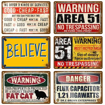 Retro Wall Art Tin Sign Interior Outdoor Aesthetic Room Vintage Home Decor Items Decoration Luxury Metal Sign Poster Plates Bar