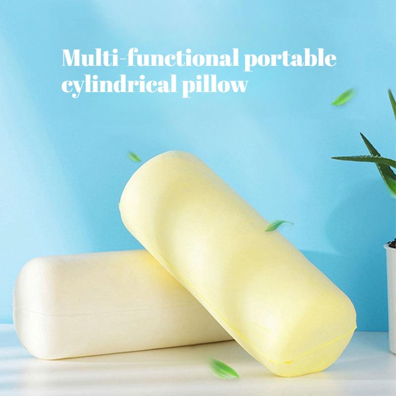 1pc Ergonomic Cervical Roller Pillow-Removable Washable Bamboo Leaf Design for Spine/Neck/Back/Leg Relief Travel Support