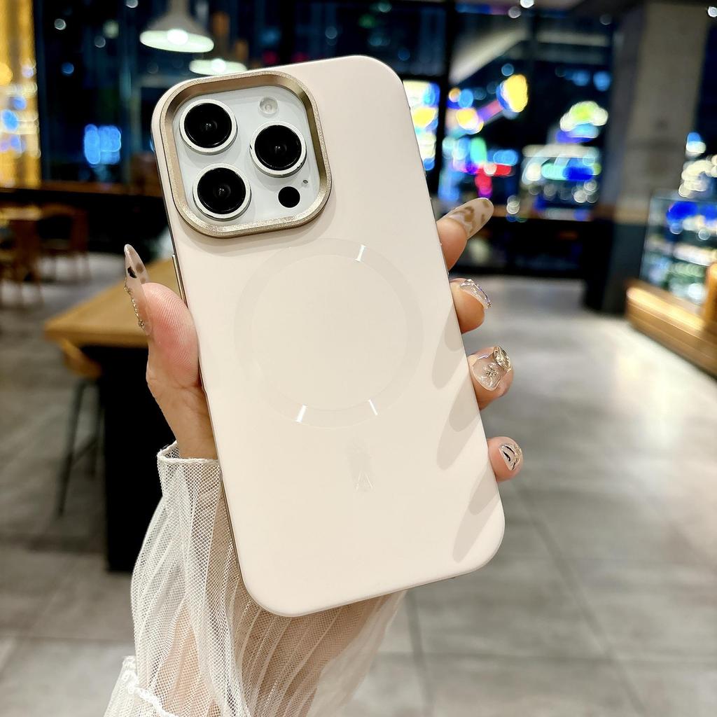 Premium Magnetische Kabellose Lade Metallrahmen Hülle für iPhone 17 Pro Max