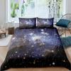 Starry Sky King Queen Duvet Cover Colorful Galaxy Bedding Set Outer Space 2/3pcs Quilt Cover Glitter Polyester Comforter Cover
