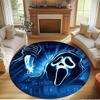 Ghostface Print Round Rug, Washable Floor Carpet, For Entryway Dorm Laundry Room Office Study, Home Decor Birthday Christmas Gift