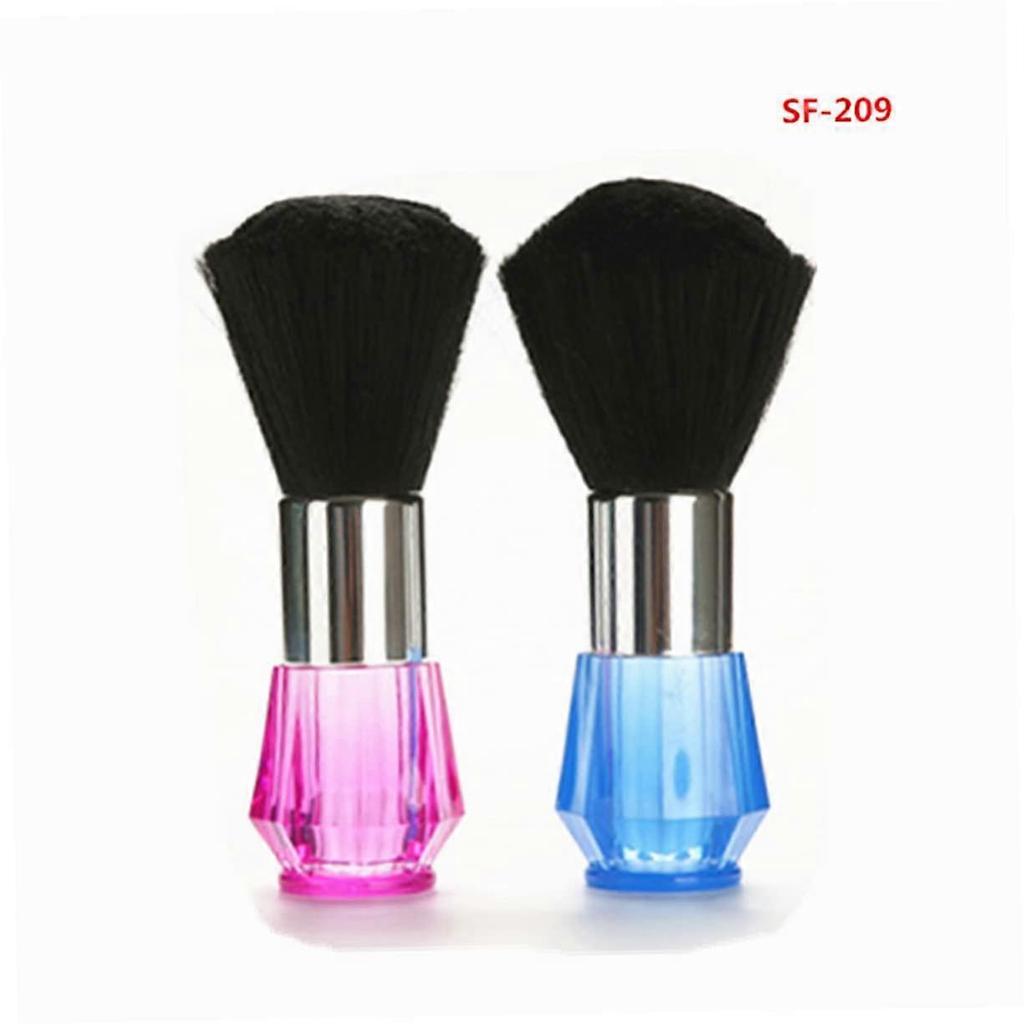 Barber Neck Duster Brush with Soft Gentle Bristles for Easy Hair Cleanup and Ergonomic Crystal Handle