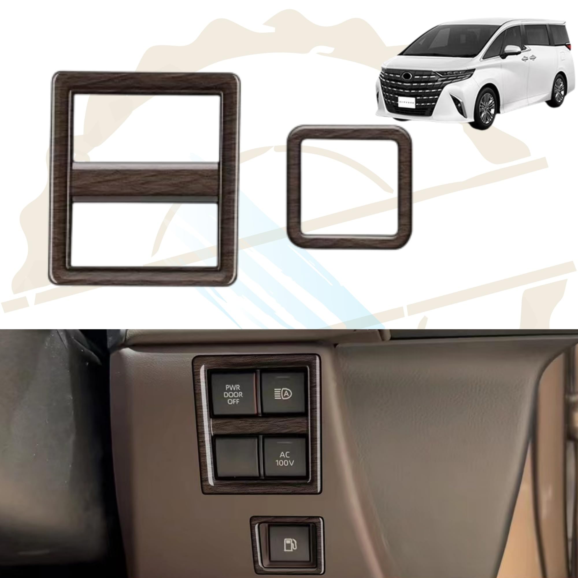 

DodoxDIY Совместимые Новые Alphard 40 Серии Vellfire 40 Серии Пользовательские Аксессуары Детали Специфичные для Автомобиля a коричневый