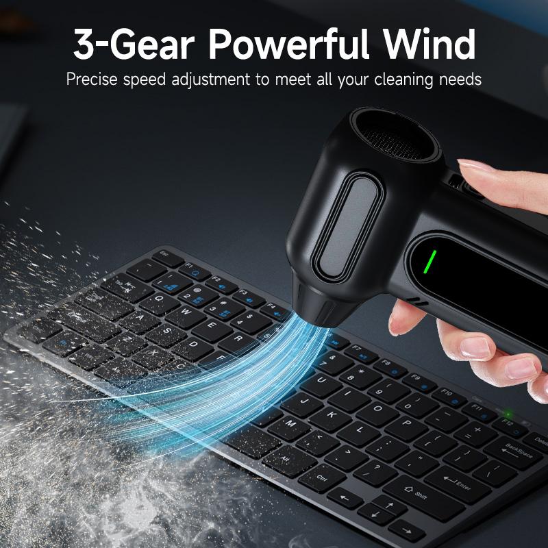 New Electric Air Duster Air Blower 400000RPM Super Power Turbo Fan Rechargeable 3-Gear Brushless Motor for Car/PC/Home/Outdoor