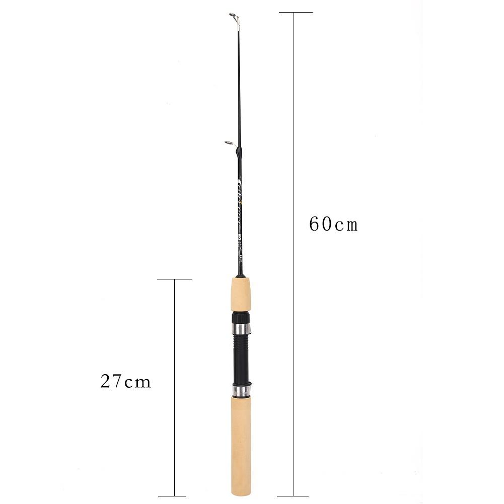 Mini Telescopic Ice Fishing Rod Portable Carbon Fiber River Shrimp Carp Fishing Pole for Winter Fish Rods Tackle 60/80/100cm