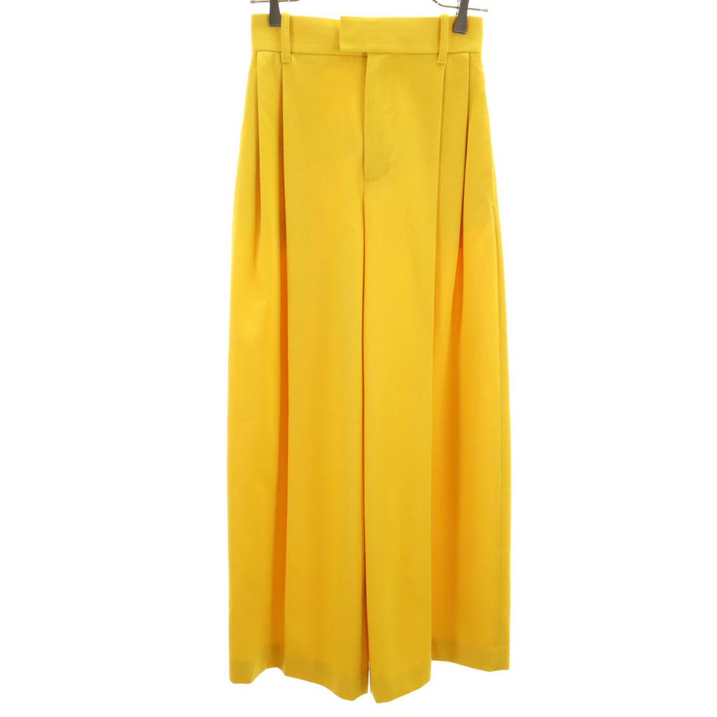 BOTTEGAVENETA Made In Italy Wide Pants 34 Yellow Women Used