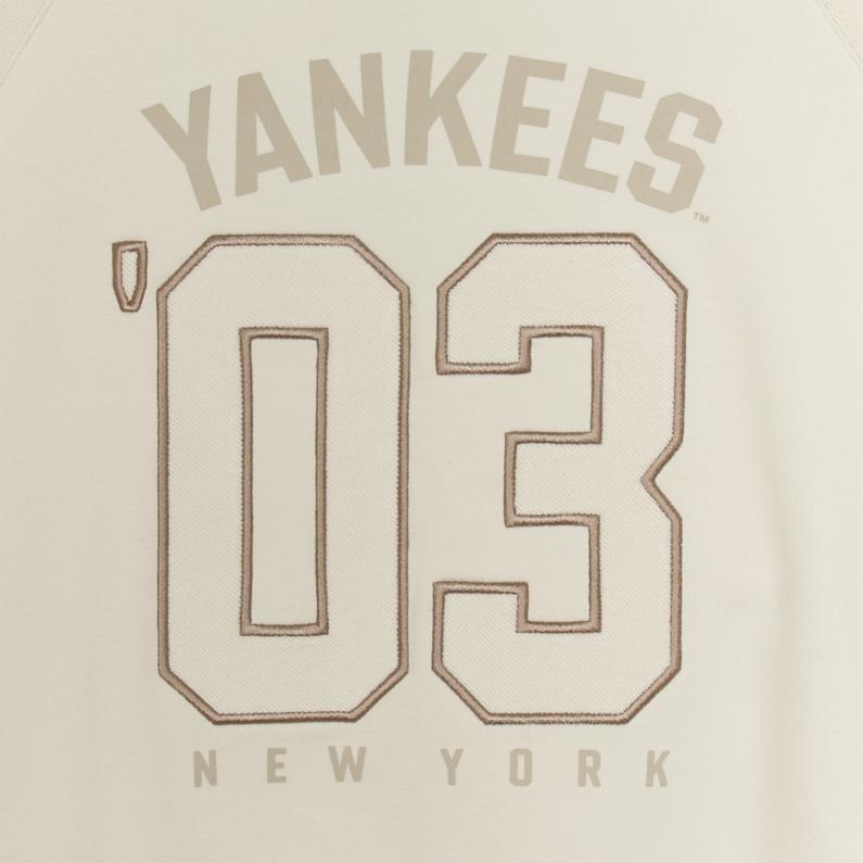 MLB Sweatshirts Unisex Beige Crew Neck Moderate 3AMTV0254-50CRS