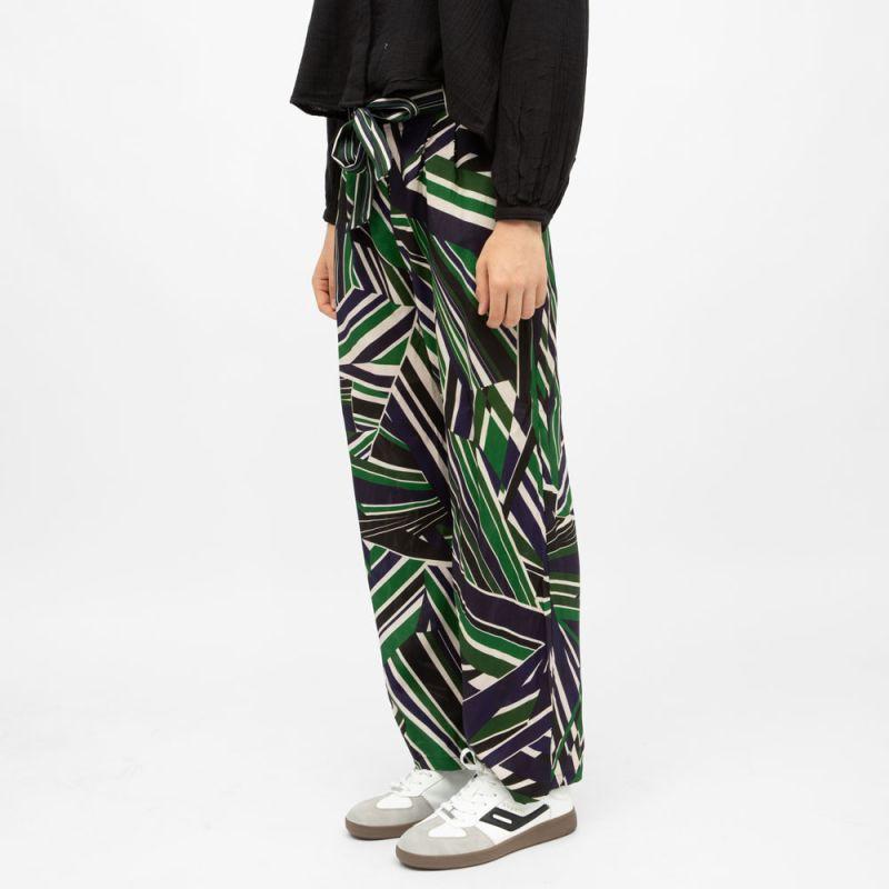 Pantalon avec cordon regular à motif graphique prisco Femme LA PETITE ETOILE