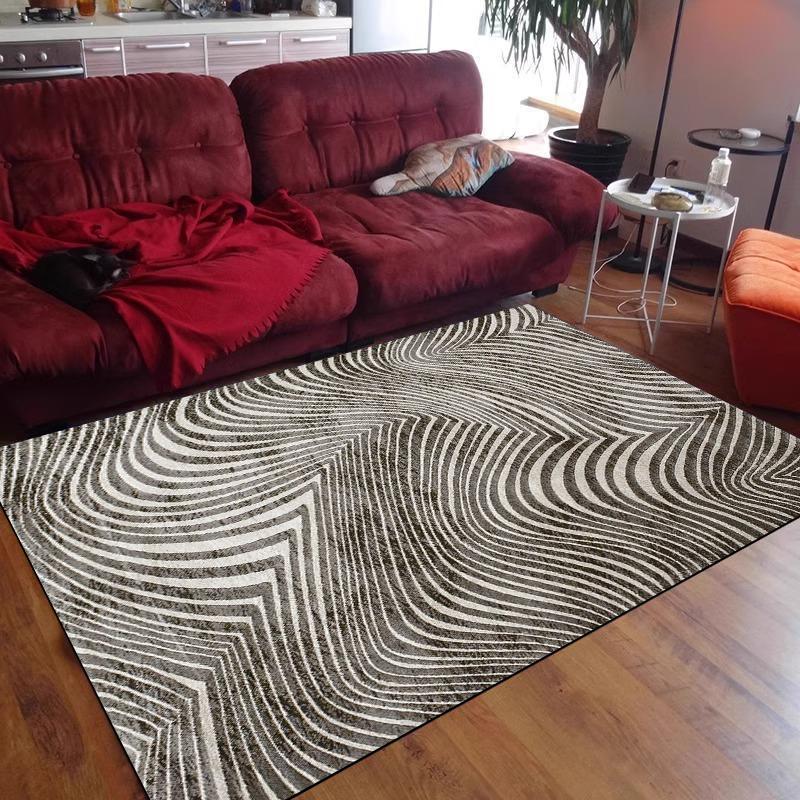 Modern Imitation Cowhide Luxury Carpet Large Living Room Sofa Area Rugs Bedroom Decorative Rug Washable Porch Anti-Slip Mat