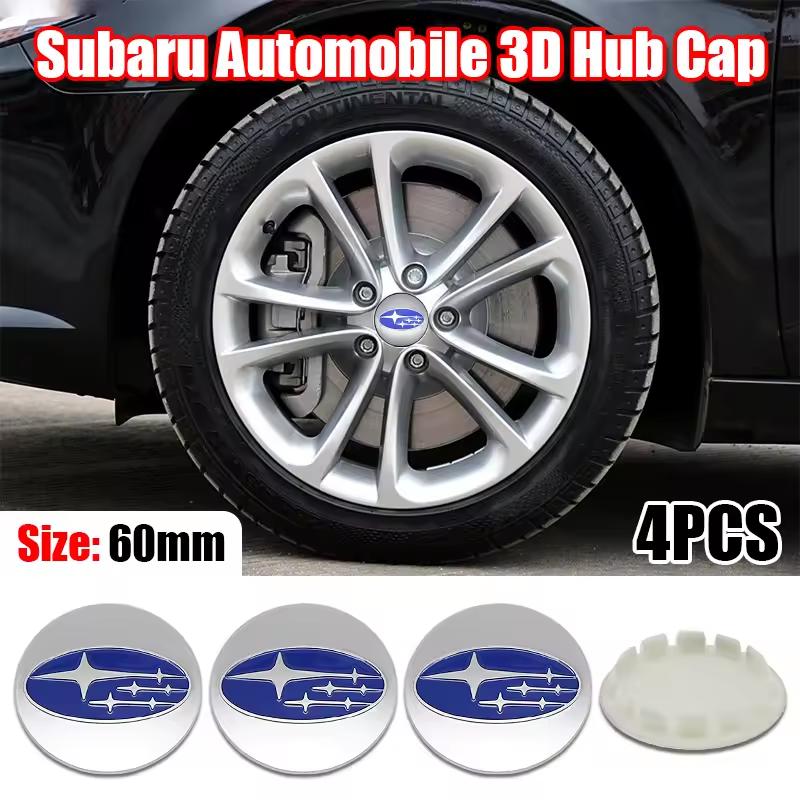 60mm 4ks/sada Krytky středových otvorů kol pro auto SUBARU WRX STI Forester Legacy Outback BRZ XV Impreza znak emblém krytka Příslušenství