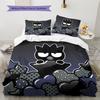 Badtz-Maru Pattern Bedding,Quilt Set Quilt Cover Pillowcase Home Birthday Gift(1 * Duvet Cover + 2 * Pillowcase, Without Core)