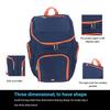 Basketball Soccer Backpack Oxford Cloth Large Sports Bag with Ball Holder for Volleyball Swim Gym Travel Navy Orange