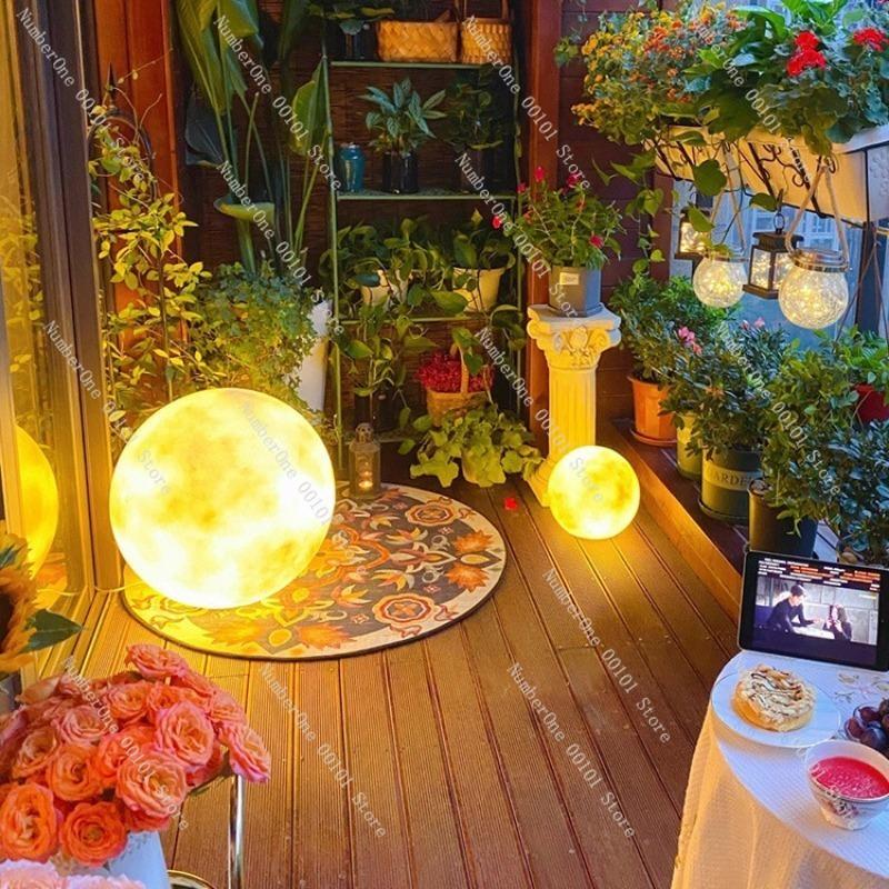 Atmosphere moon floor lamp designer art lamp for living room balcony bedroom bedside romantic warm ambient lighting decoration