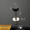 Non-Punch Thickened Stainless Steel Glass Door Stop with Rubber Top - Anti-Collision Limiter for Bathroom or Hotel Entrances