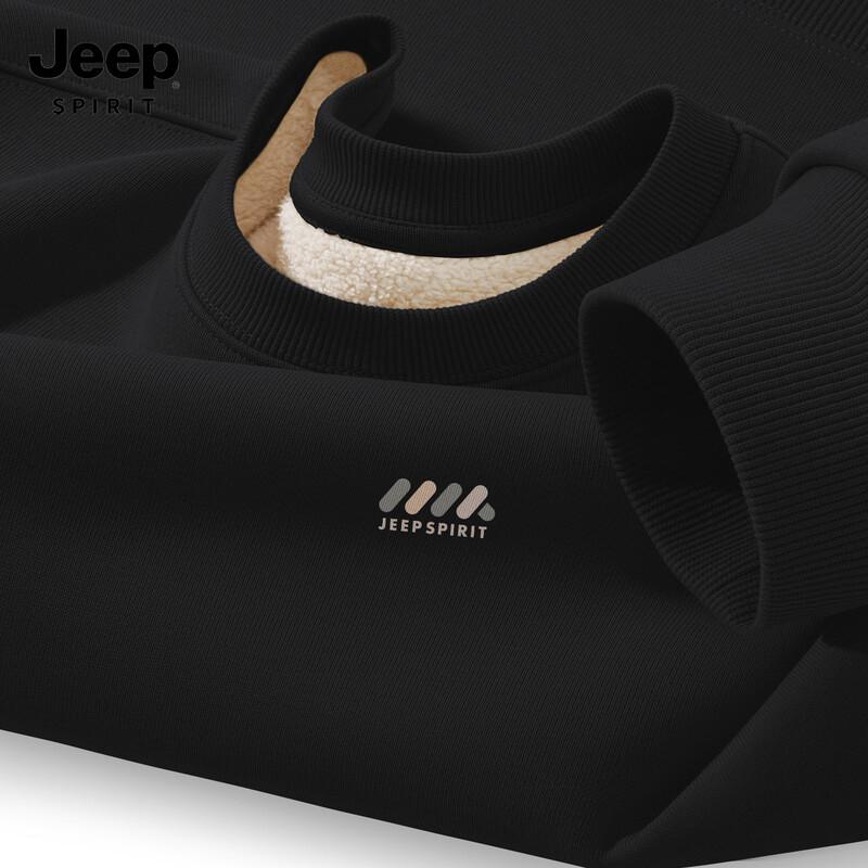 JEEP SPIRIT Men's Thick Lamb Fleece Lined Sweatshirt