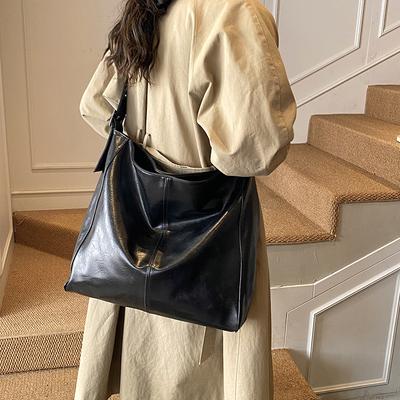 Borsa a tracolla da donna monospalla, Borsa tote semplice e alla moda per pendolari, Borsa sottobraccio di grande capacità