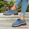 Women's Block Heel Non Slip Lace Up Leather Shoes Spring Autumn Solid Color British Style Loafers