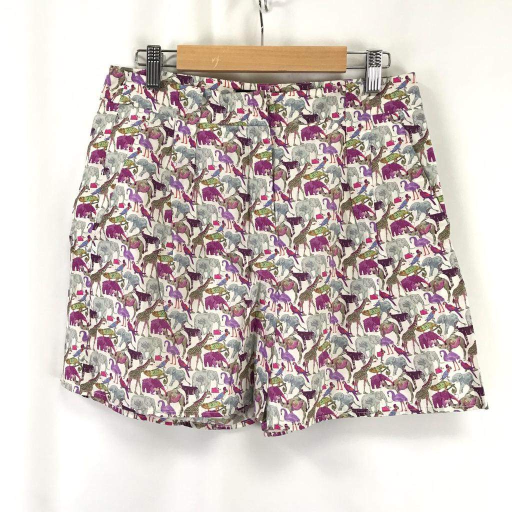 NEW Tag Unused MAX&CO Shorts 40 Women Elephant Animal Print Culottes Bottoms(USED)