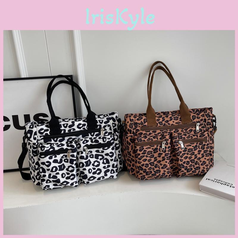 Classic Leopard Large Capacity Print Leisure Womens Bag With Multiple Pockets New Lightweight Commuting Tote Bag