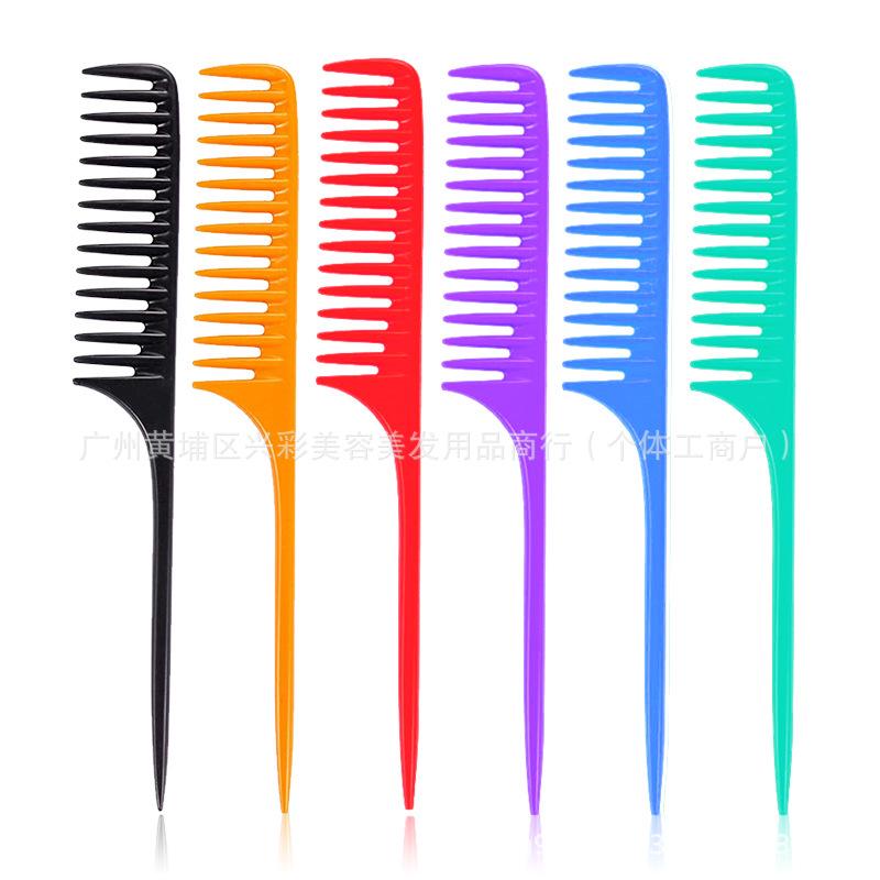 Wide Tooth Teasing Comb with Pointed Tail for Hairdressing and Updo Styling