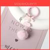Colorful Ball Keychain With Diy Letter Beads For Bag And Phone Accessories