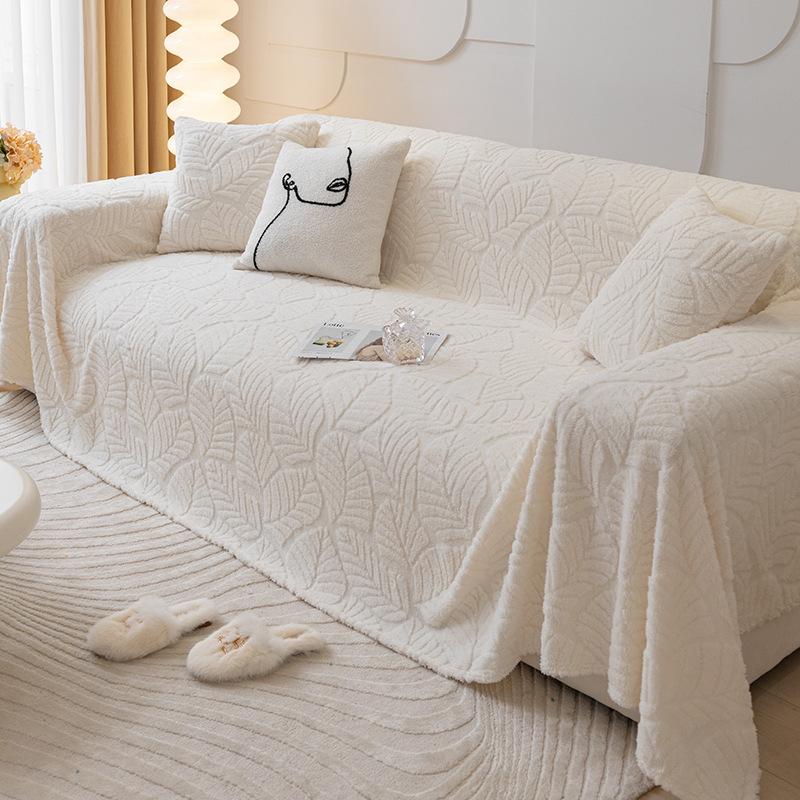 Anti-Scratching Sofa Cover Cloth Ins Style Sofa Towel Winter Plush Sofa Cover All-Inclusive Universal Sofa Cover Full Covered